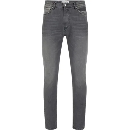 Grey Jeans Faded 5 Pocket , male, Sizes: W36, W30 - Iceberg - Modalova