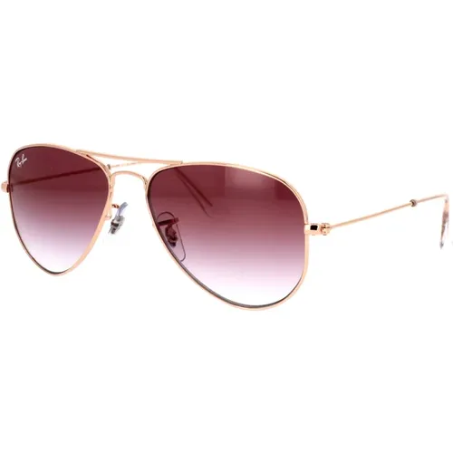 Junior Aviator Sunglasses Pink Gold Purple , unisex, Sizes: 52 MM - Ray-Ban - Modalova