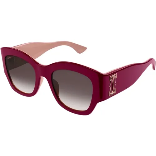 Elevate Your Style with Ct0304S-006 Sunglasses , unisex, Sizes: 52 MM - Cartier - Modalova