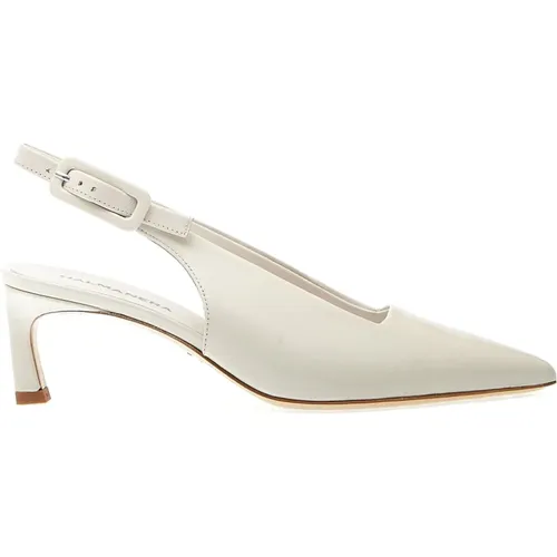 Women's Shoes Pumps Bianco Ss24 , female, Sizes: 3 1/2 UK, 3 UK, 7 UK - Halmanera - Modalova