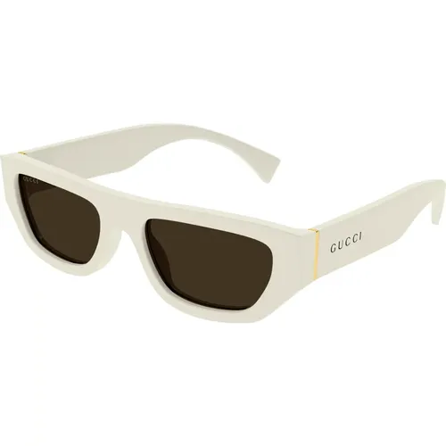 Ivory/Brown Sunglasses Gg1134S , male, Sizes: 53 MM - Gucci - Modalova