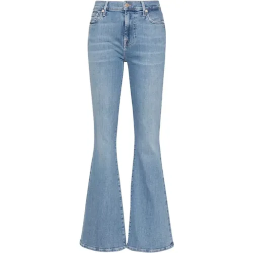 Hellblaue Flared Jeans , Damen, Größe: W25 - 7 For All Mankind - Modalova