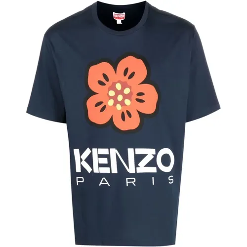 Flower Print T-shirt , male, Sizes: L, S, M, XL - Kenzo - Modalova