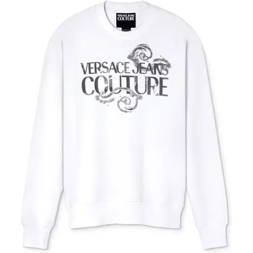 Weiße Barockmuster Sweatshirt - Versace Jeans Couture - Modalova