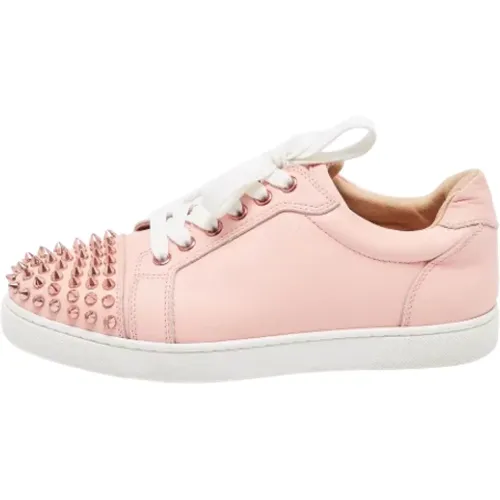 Pre-owned Leather sneakers , female, Sizes: 4 1/2 UK - Christian Louboutin Pre-owned - Modalova