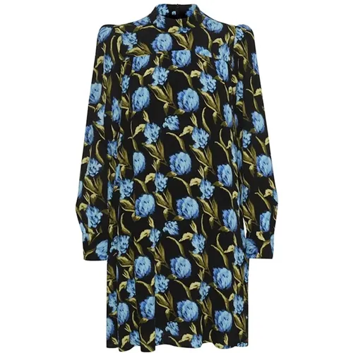 Flower Army Blue Short Dress , female, Sizes: XL, M - Gestuz - Modalova