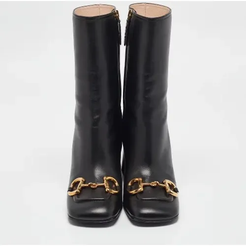 Pre-owned Leather boots , female, Sizes: 5 UK - Gucci Vintage - Modalova