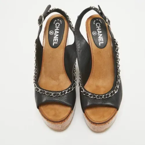 Pre-owned Leather sandals , female, Sizes: 7 UK - Chanel Vintage - Modalova