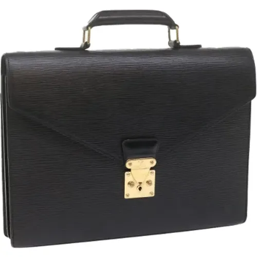 Pre-owned Leather briefcases , female, Sizes: ONE SIZE - Louis Vuitton Vintage - Modalova