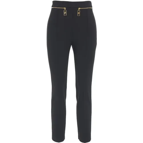 Slim-Fit Trousers Aw24 , female, Sizes: S, M, L - Elisabetta Franchi - Modalova