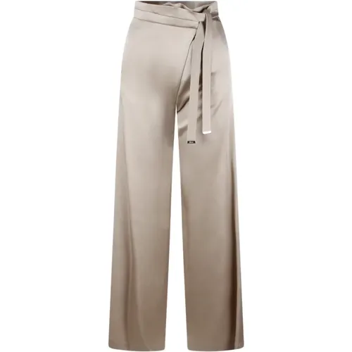 Satin Wide Leg Wrap Hose , Damen, Größe: M - Herno - Modalova