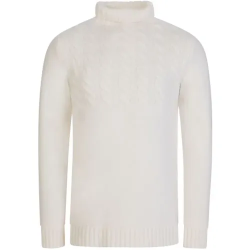 Weißer Wollpullover mit hohem Kragen , Herren, Größe: L - Maison Margiela - Modalova