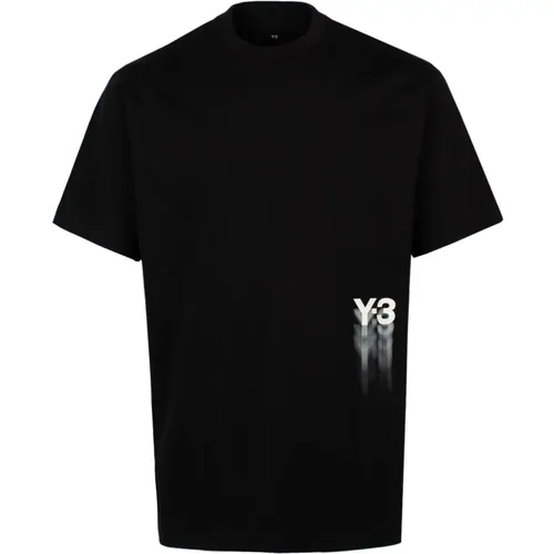 Logo Print Cotton T-shirt , male, Sizes: S - Y-3 - Modalova