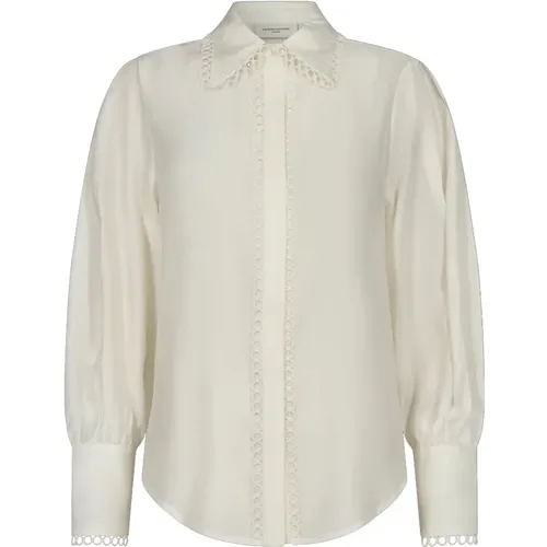 Molly Blouse with Embroidered Details , female, Sizes: S, XL - Copenhagen Muse - Modalova
