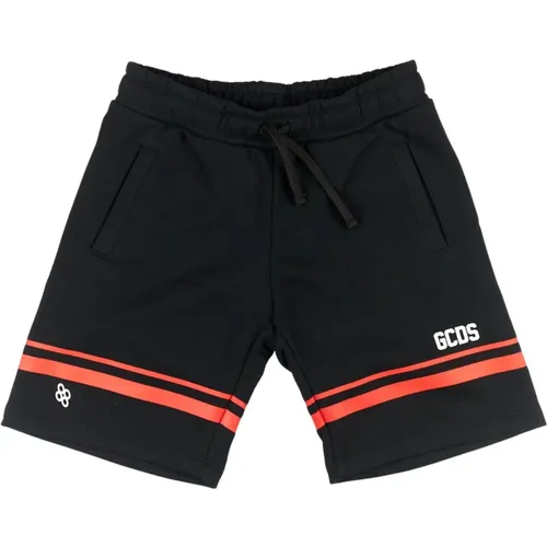 Schwarze Bermuda-Shorts mit roten Streifen - Gcds - Modalova