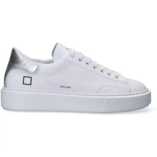 Weiße Sneakers mit Prägung , Damen, Größe: 38 EU - D.a.t.e. - Modalova