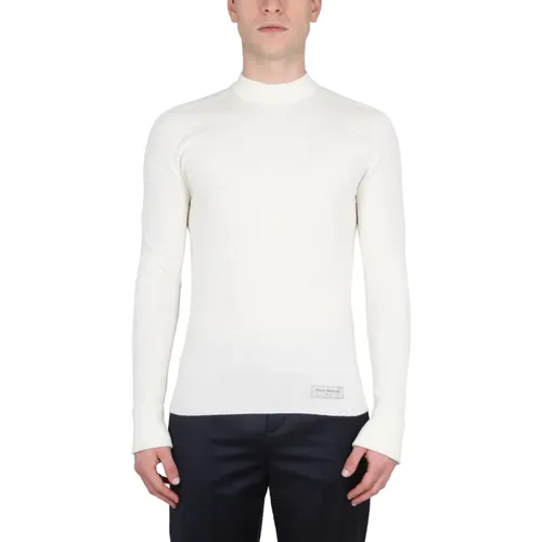 Wool Jersey with Logo Patch , male, Sizes: L - Balmain - Modalova