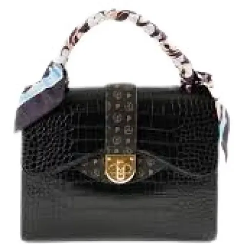 Handbag in Coco Print with Heritage Inserts and Foulard , female, Sizes: ONE SIZE - Pollini - Modalova