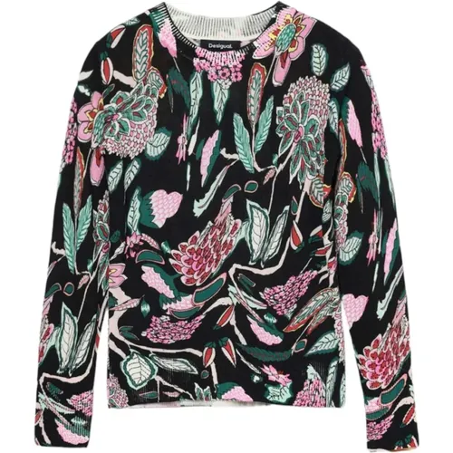 Damenpullover Jers Manchester Stil , Damen, Größe: L - Desigual - Modalova