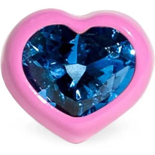 Luxus Herz Ring mit Zirkonia-Steinen und Emaille , Damen, Größe: 53 MM - Dans LES Rues - Modalova