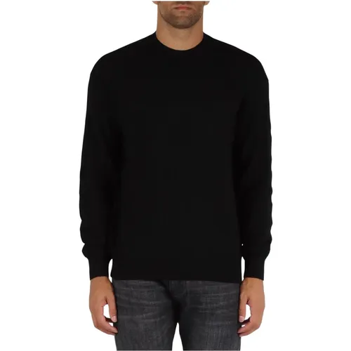 Wollpullover mit Logo und Rippbündchen , Herren, Größe: L - Emporio Armani - Modalova