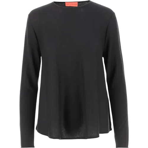 Luxuriöser Schwarzer Seiden-Kaschmir-Pullover , Damen, Größe: M - Wild Cashmere - Modalova