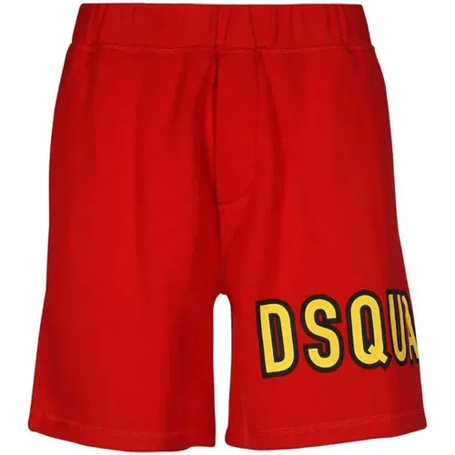 Rote Baumwollshorts Ss22 Dsquared2 - Dsquared2 - Modalova