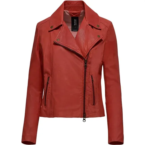 Tiss Leather Biker Jacket , female, Sizes: 2XL, XL, M, S, L - BomBoogie - Modalova