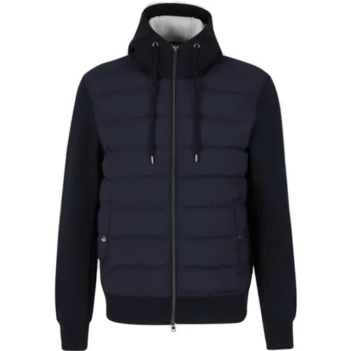 Quilted Jacket with Hood and Side Pockets , male, Sizes: XL - Herno - Modalova
