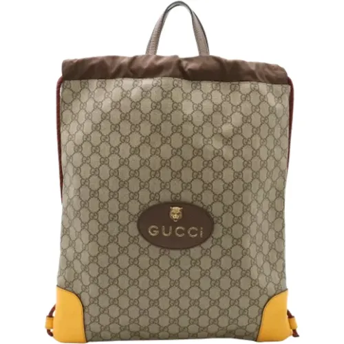 Pre-owned Canvas backpacks , male, Sizes: ONE SIZE - Gucci Vintage - Modalova