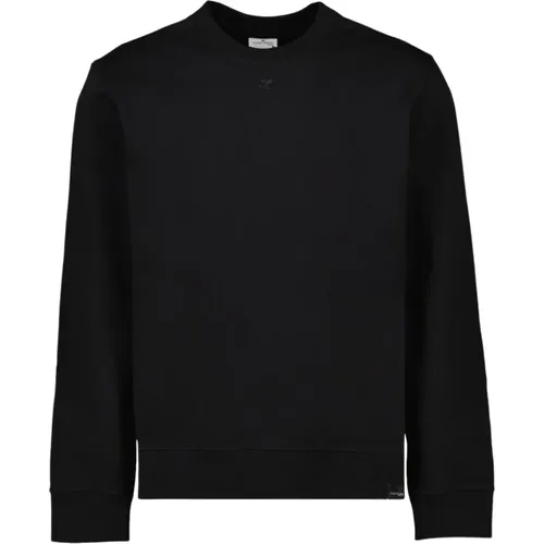 Cotton Round Neck Sweatshirt , male, Sizes: L, M, S - Courrèges - Modalova