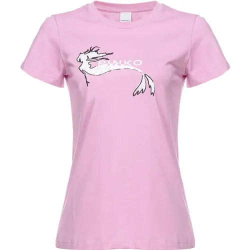 Mermaid Print T-Shirt Pinko - pinko - Modalova