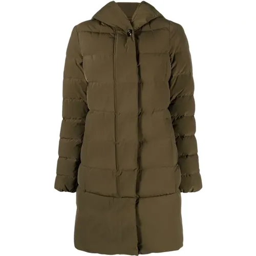 Down-Filled Hooded Coat , female, Sizes: S - Woolrich - Modalova