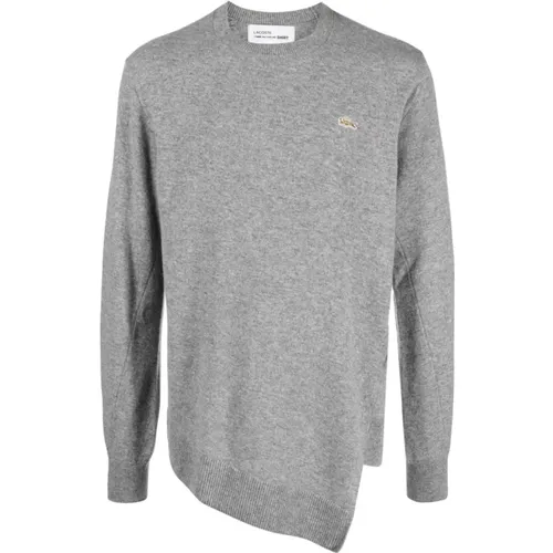 Grey Wool Sweater with Asymmetric Hem , male, Sizes: M, S - Comme des Garçons - Modalova