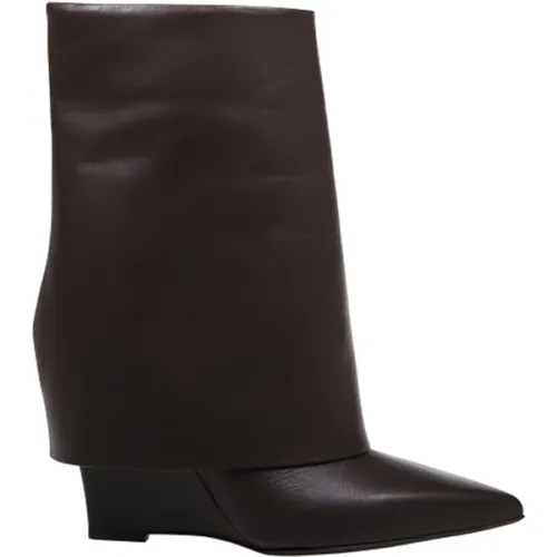 Cioccolato Marika5 Leather Boot , female, Sizes: 7 UK, 5 1/2 UK, 4 1/2 UK, 4 UK - Sergio Levantesi - Modalova