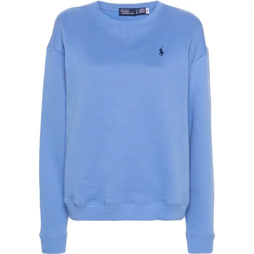 Blauer Bestickter Sweatshirt Casual Stil - Polo Ralph Lauren - Modalova