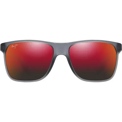 Pailolo Mp-Rm Quadratische Acetat-Sonnenbrille , Herren, Größe: 58 MM - Maui Jim - Modalova