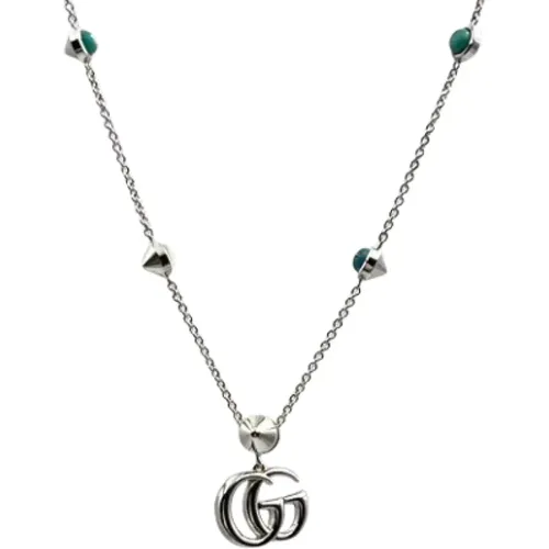 Pre-owned Silver necklaces , female, Sizes: ONE SIZE - Gucci Vintage - Modalova