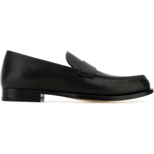 Schwarze Leder Novus Loafers - The Row - Modalova