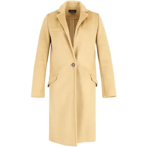 Wool Single Breasted Long Coat , female, Sizes: S - Isabel Marant Pre-owned - Modalova