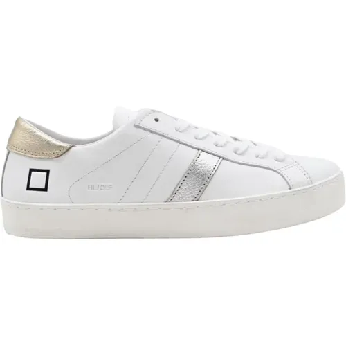 Weiße Platin Niedrige Sneakers , Damen, Größe: 41 EU - D.A.T.E. - Modalova