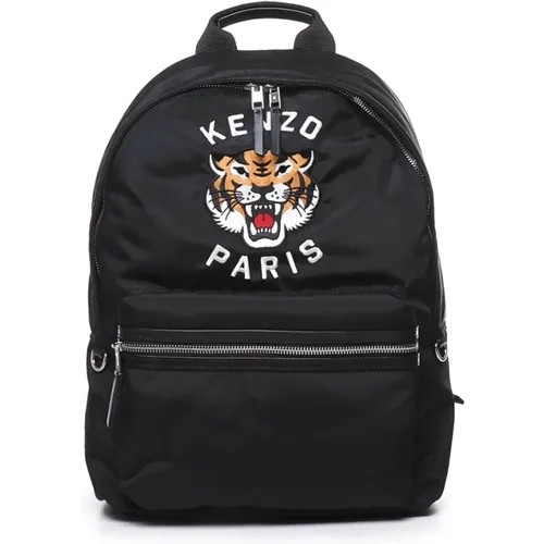Varsity Backpack Nylon Lucky Tiger , male, Sizes: ONE SIZE - Kenzo - Modalova