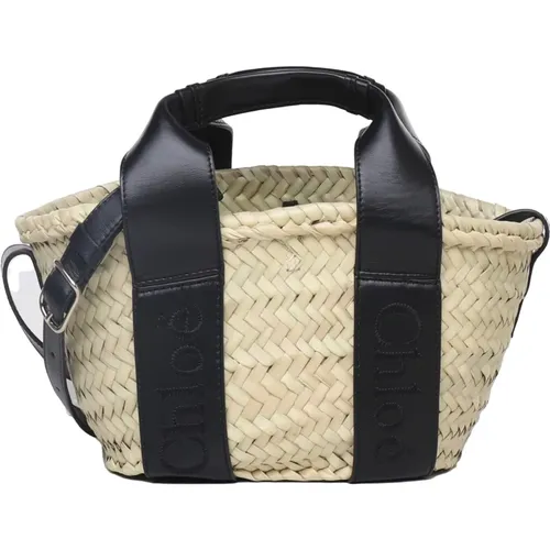 Small Basket Bag - Raffia , female, Sizes: ONE SIZE - Chloé - Modalova