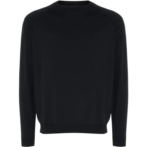 Black Technical Knit Sweater Amos , male, Sizes: S, L, M - RRD - Modalova