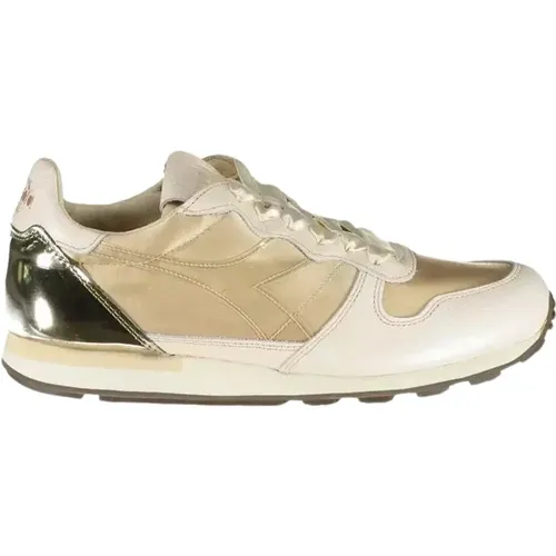 Beige Schnürsneaker mit Kontrastierenden Details , Damen, Größe: 35 1/2 EU - Diadora - Modalova