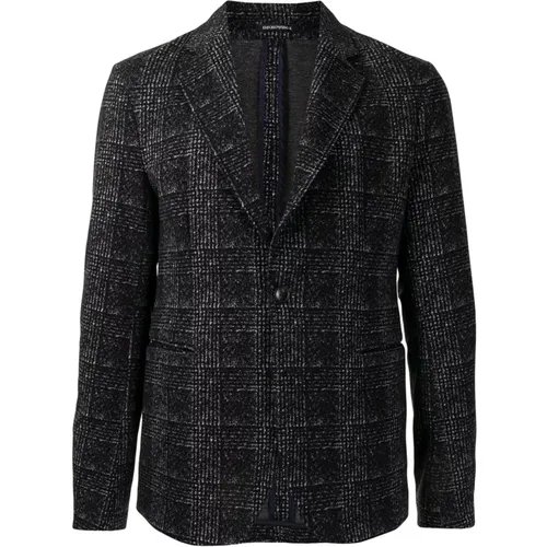 Checked Blazer , male, Sizes: XS - Emporio Armani - Modalova