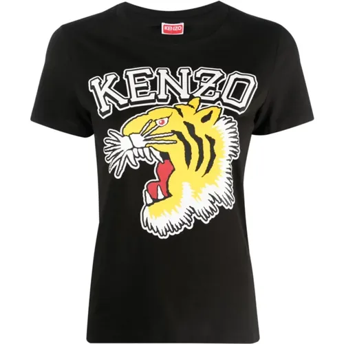 Tiger Varsity T-shirt Schwarz Multicolor - Kenzo - Modalova