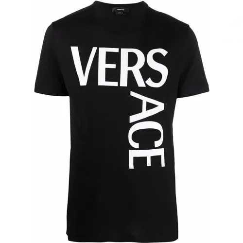 Logo T-Shirt aus Baumwolle Versace - Versace - Modalova