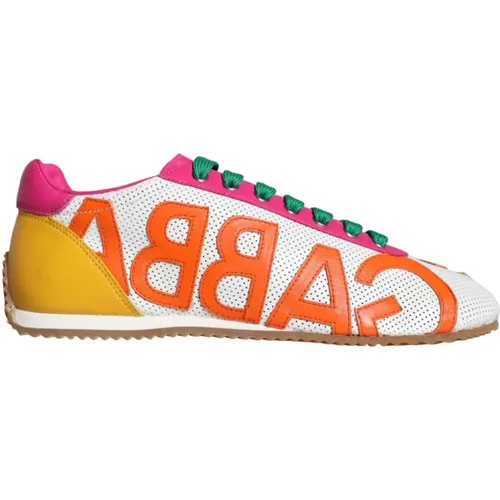 Leather Logo Sneakers , female, Sizes: 6 UK - Dolce & Gabbana - Modalova