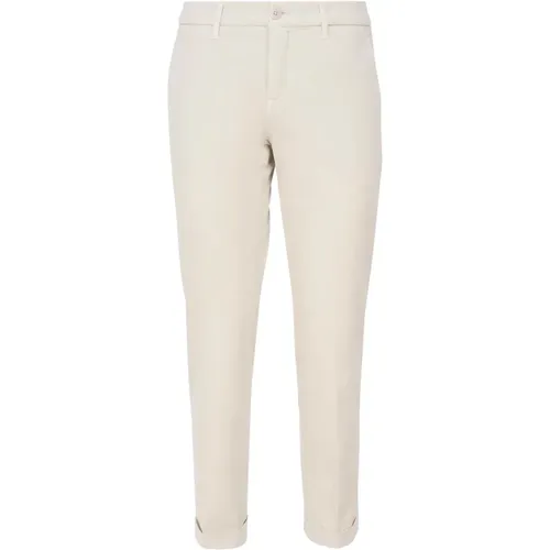 White Chino Cotton Trousers Made in Italy , female, Sizes: W29, W30, W26, W28 - Fay - Modalova